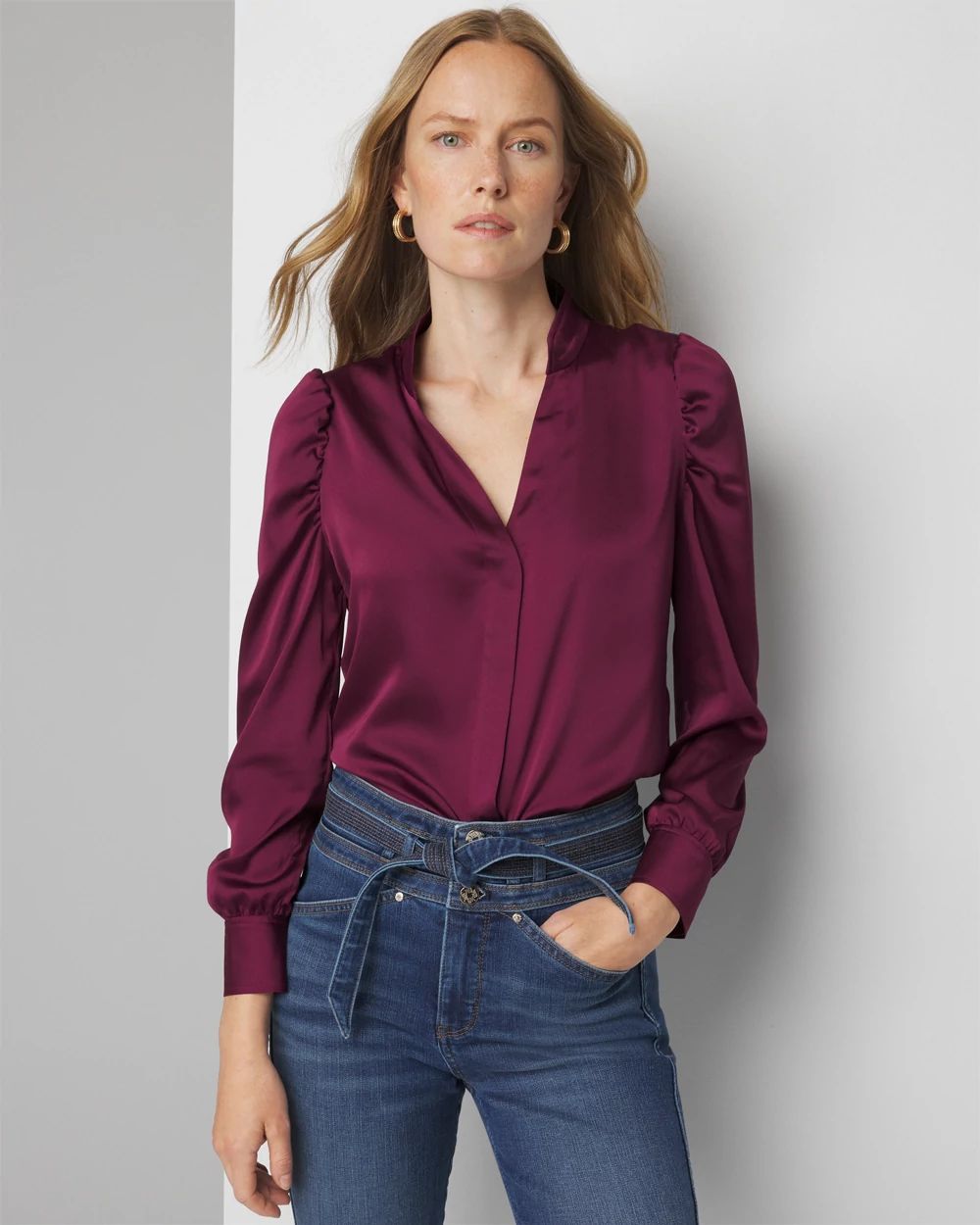Ruched shoulder hot sale